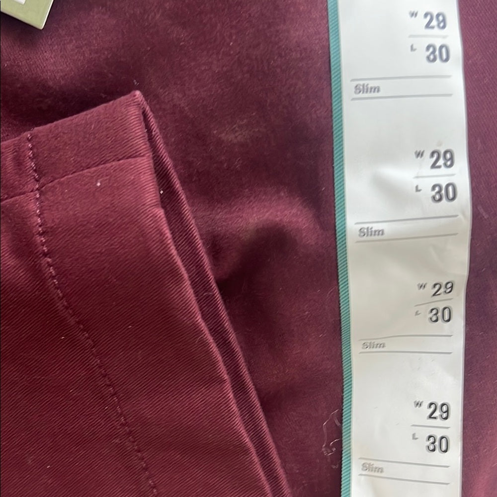 Men's Burgundy Pants