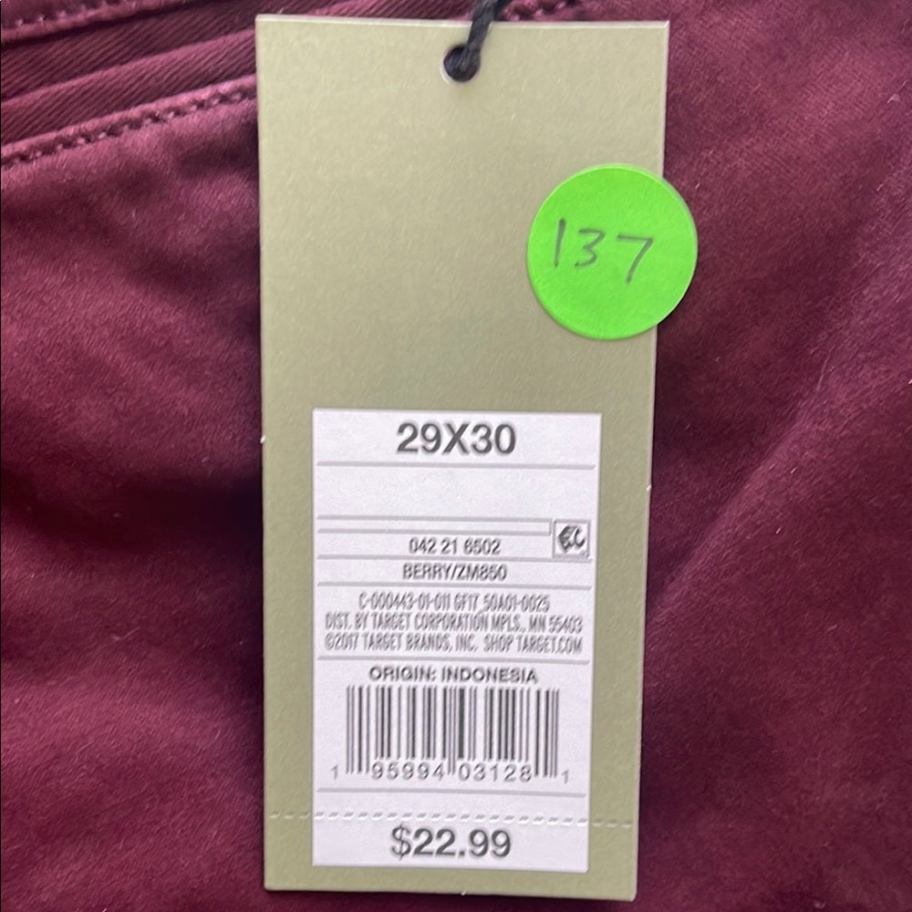 Men's Burgundy Pants
