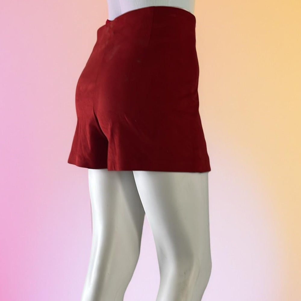 Zara Red Button-Accent Women's Shorts Skirt size XS