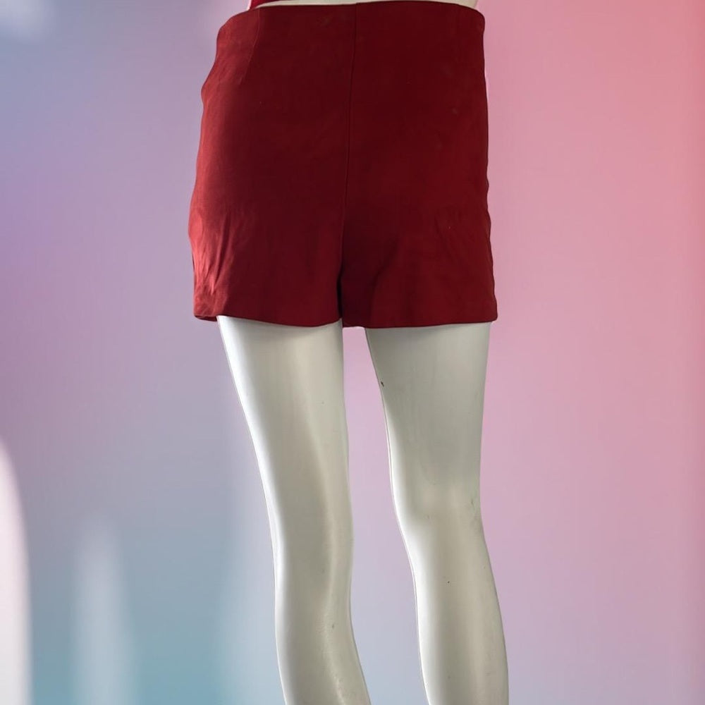 Zara Red Button-Accent Women's Shorts Skirt size XS
