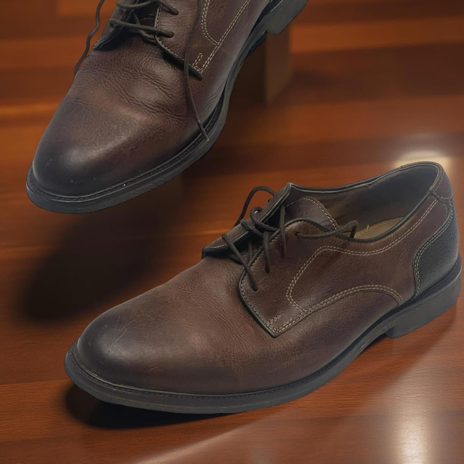 Johnston & Murphy Brown Sheepskin Leather Shoes Size 12