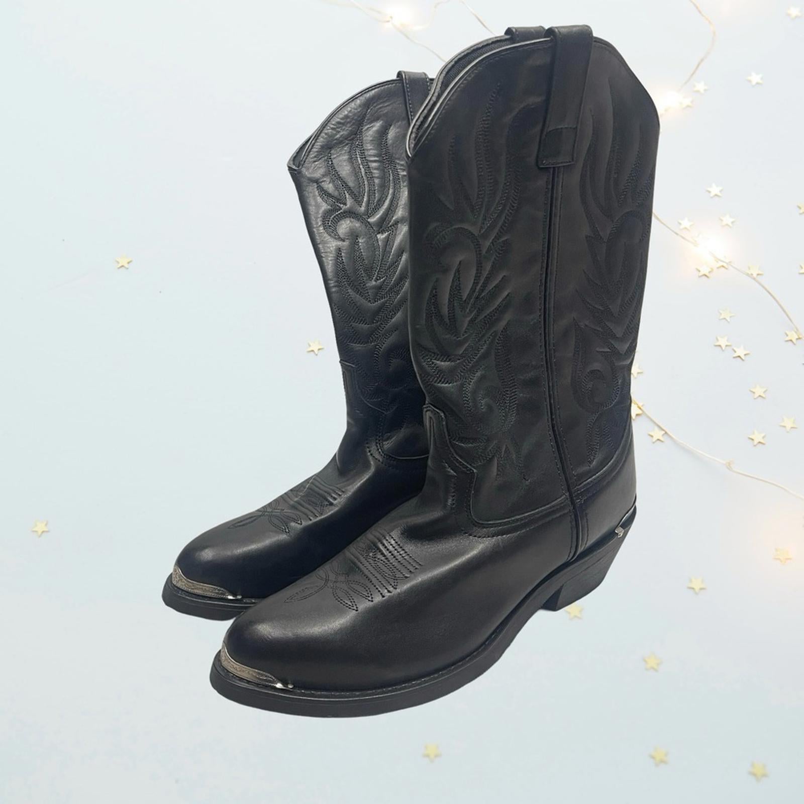 Laredo Cowboy Boots w Silver toe & heel size 12D - NWOT