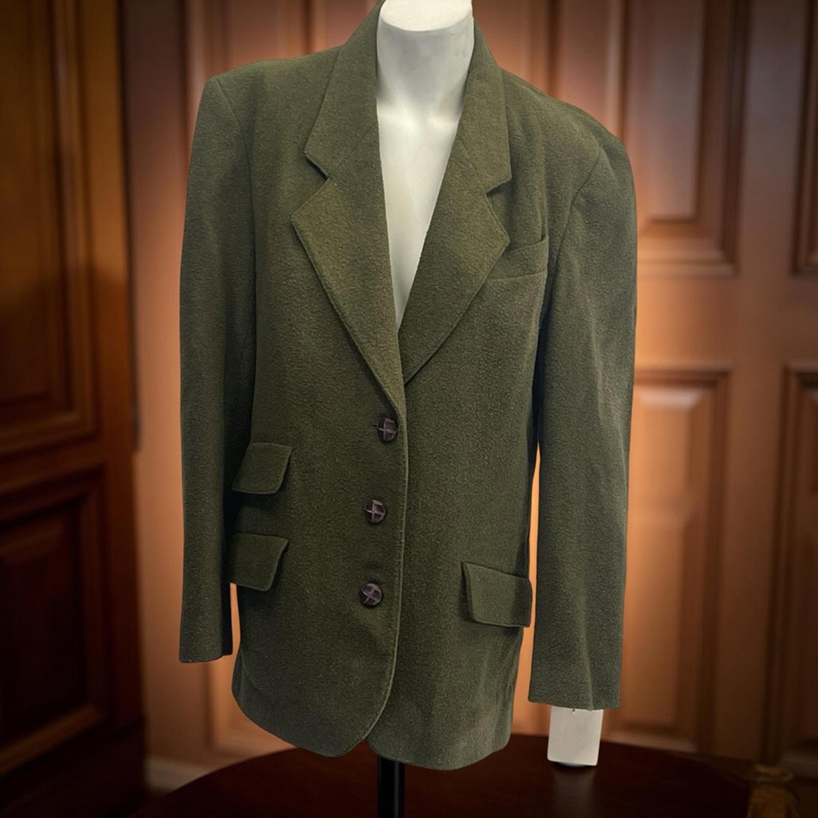 Vintage Andrea Marin Olive Green Fall/Winter Blazer size 10