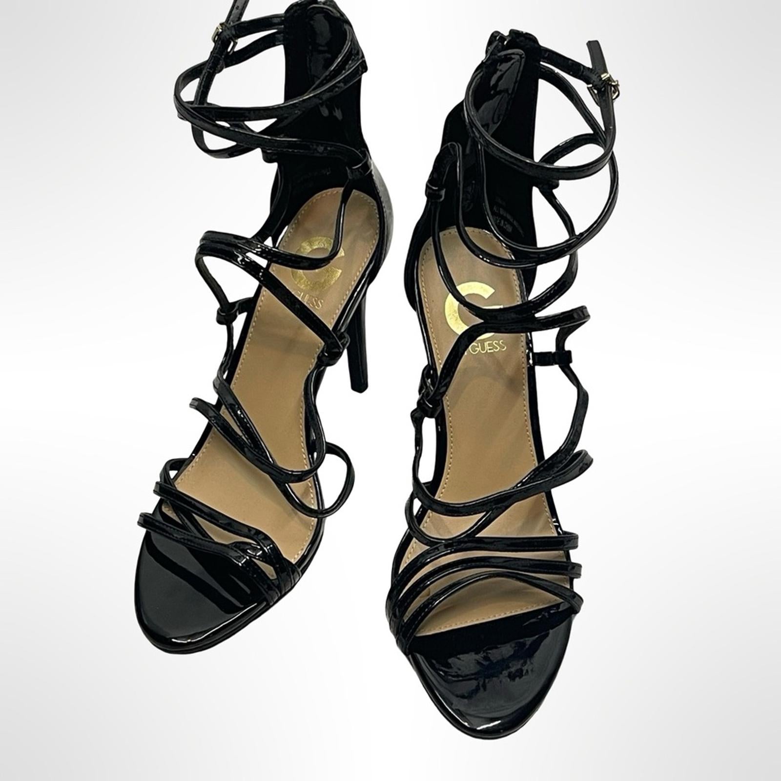 GUESS Black Strappy Heels for Women in size 9 NWOT