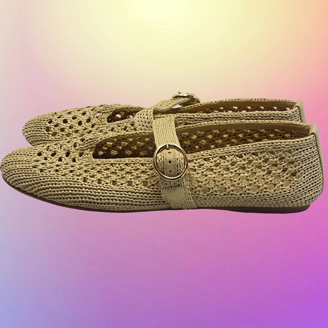 Universal Thread Beige Women's Crochet Shoes - size 9 1/2