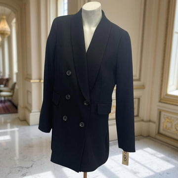 Cece Black Double-Breasted Blazer size 8