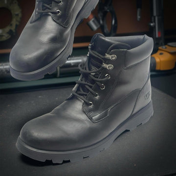 UGG Men's Black Leather Ankle Boots NWOT size 11