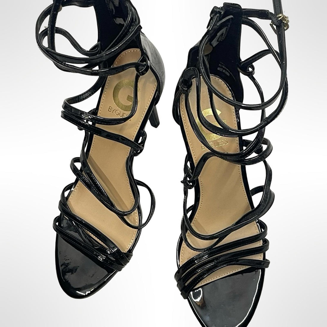 GUESS Black Strappy Heels for Women in size 9 NWOT