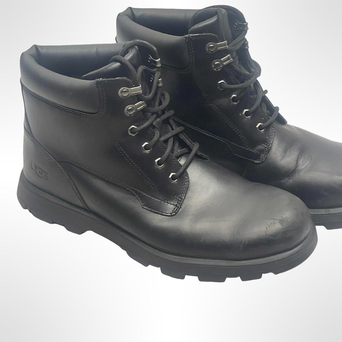 UGG Men's Black Leather Ankle Boots NWOT size 11