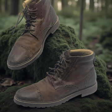Florsheim Dark Brown Lace-Up Boots in size 9