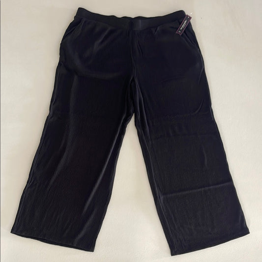 XXL Ambrielle Black Wide-Leg Sleepwear Pants