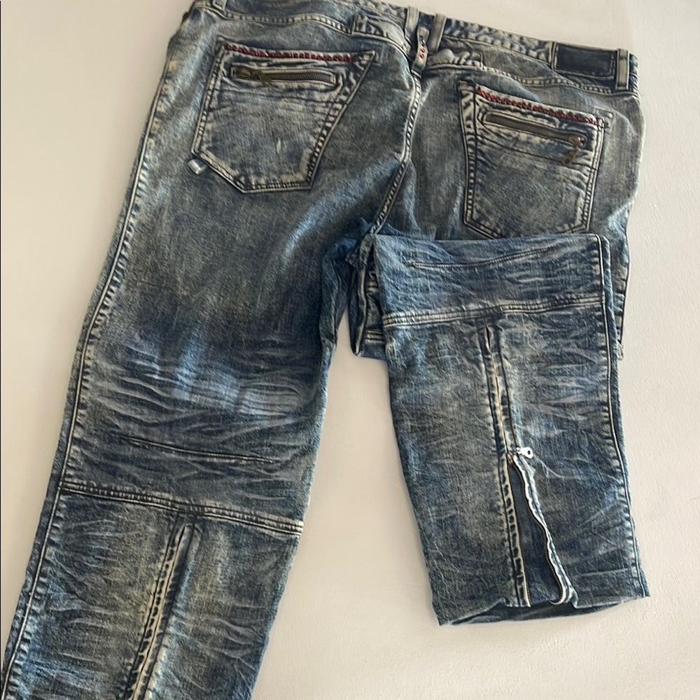 Robin's Jean Racer size 44 Blue Quilted Jeans