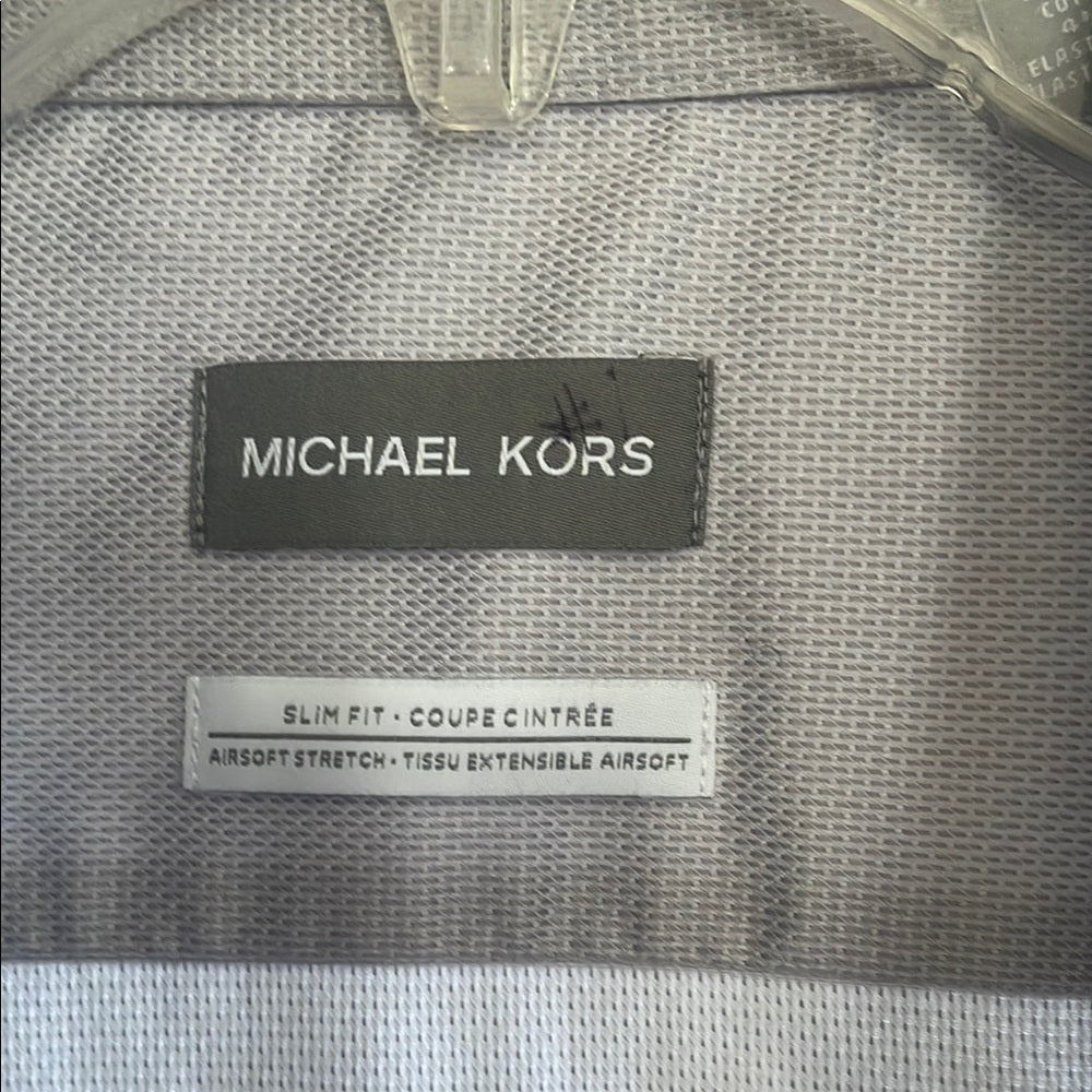 Michael Kors Slim Fit Gray Men's Shirt 34/35 16