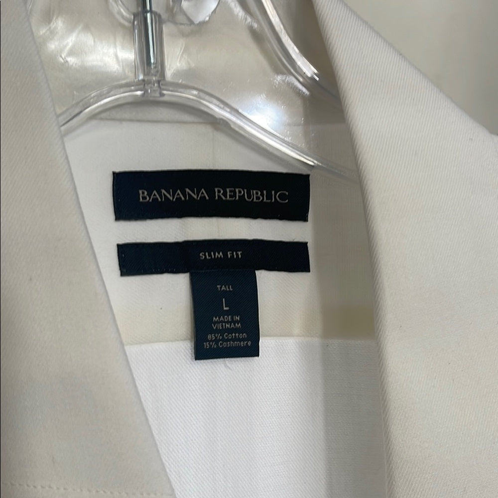 Banana Republic Large Slim Fit Men's White dress shirt