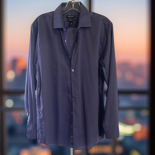Kenneth Cole Men's Purple Dress Shirt