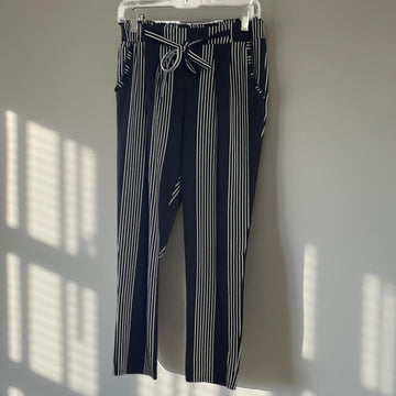 Soho Apparel Striped Black and White Women's Pants size M
