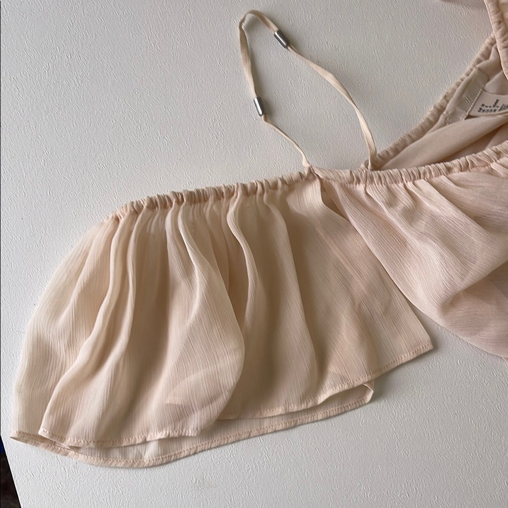 H&M Elegant Cream Off-Shoulder Dress Gently Worn Size 6
