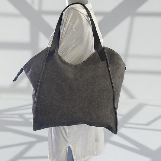 Unbranded Elegant Simple Gray Canvas Tote Bag