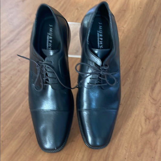 J.Murphy Flynch Cap Toe Men's Black Leather Dress Shoes size 15