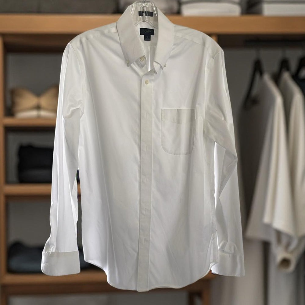 J Crew Men's White Dress Shirt
