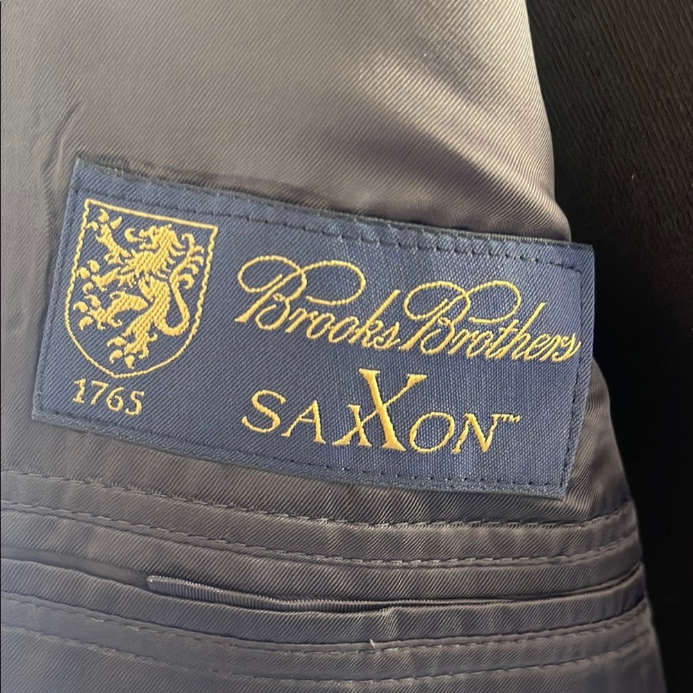 Brooks Brothers Saxon Classic Black Men's Suit 44L 34/32