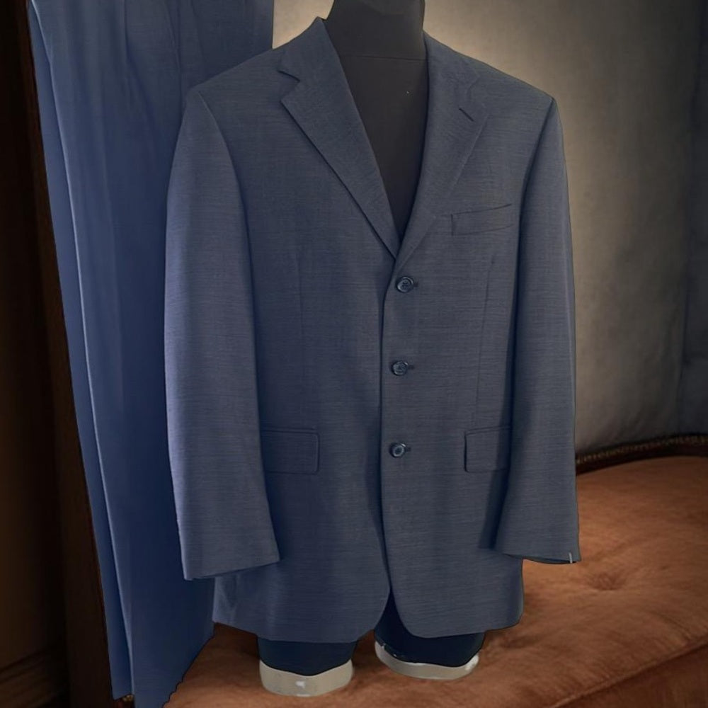 Rare Gian Paulo Super 100 Classic Luxury Men's Navy Suit size 40R 34/33