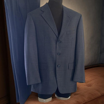 Rare Gian Paulo Super 100 Classic Luxury Men's Navy Suit size 40R 34/33