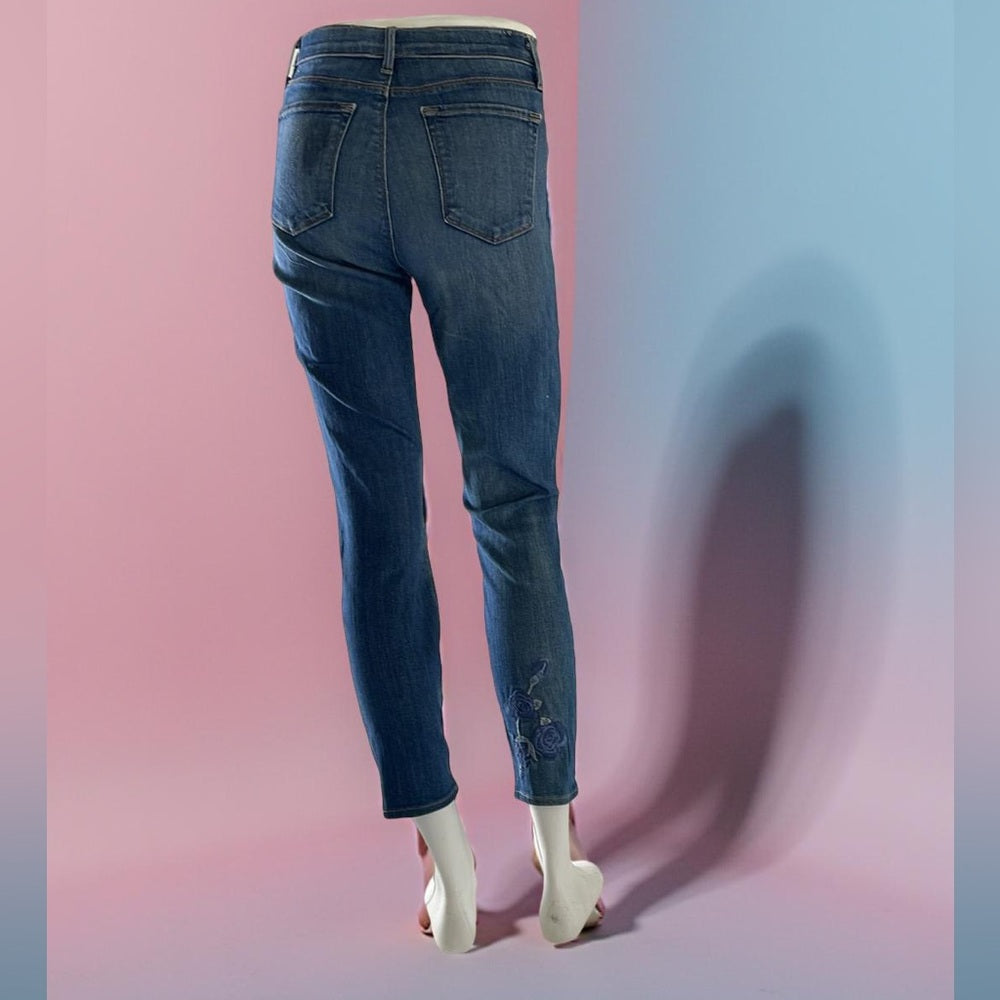 J Brand Alana High rise Women's Blue Jeans with Flower detail - size 29