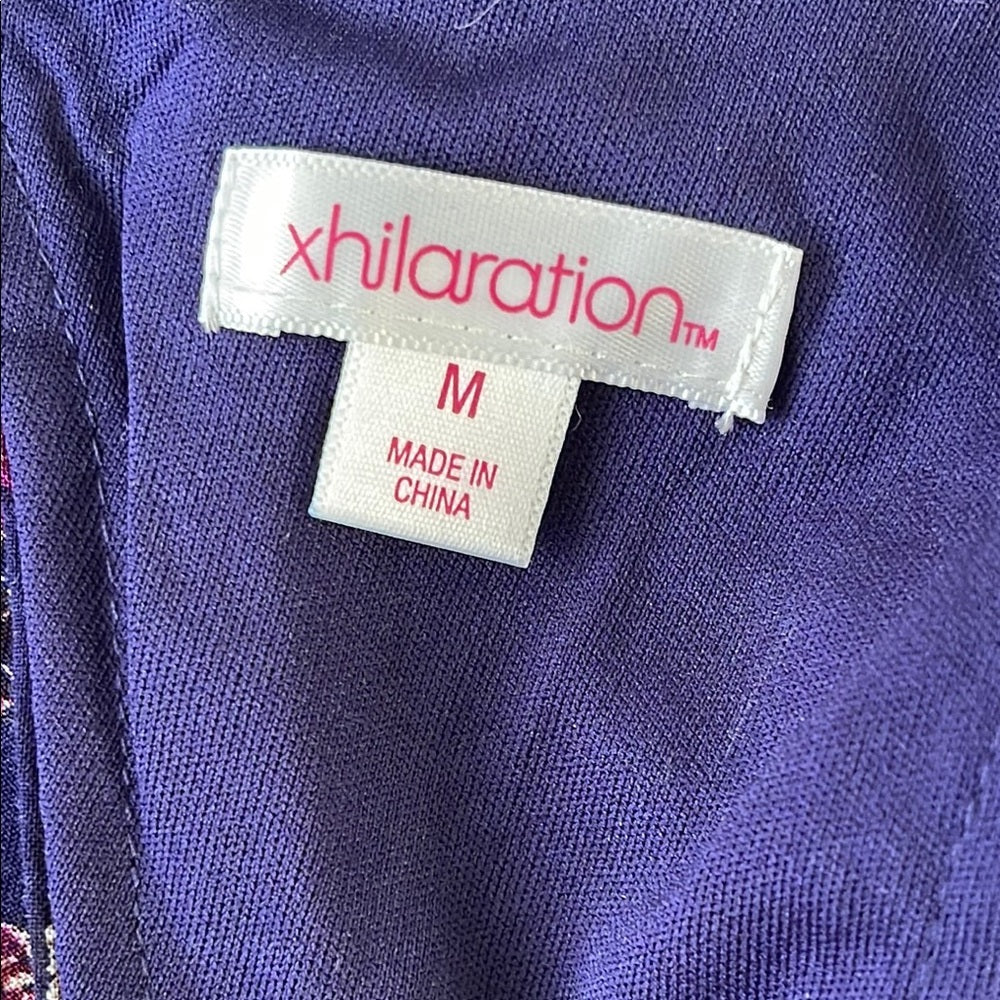 Navy Sleeveless Dress with Pink Embroidery size Medium