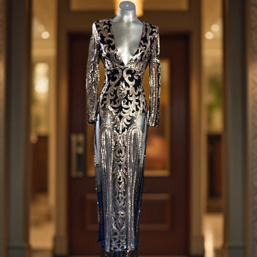 Elegant Sequin Evening Gown size 2