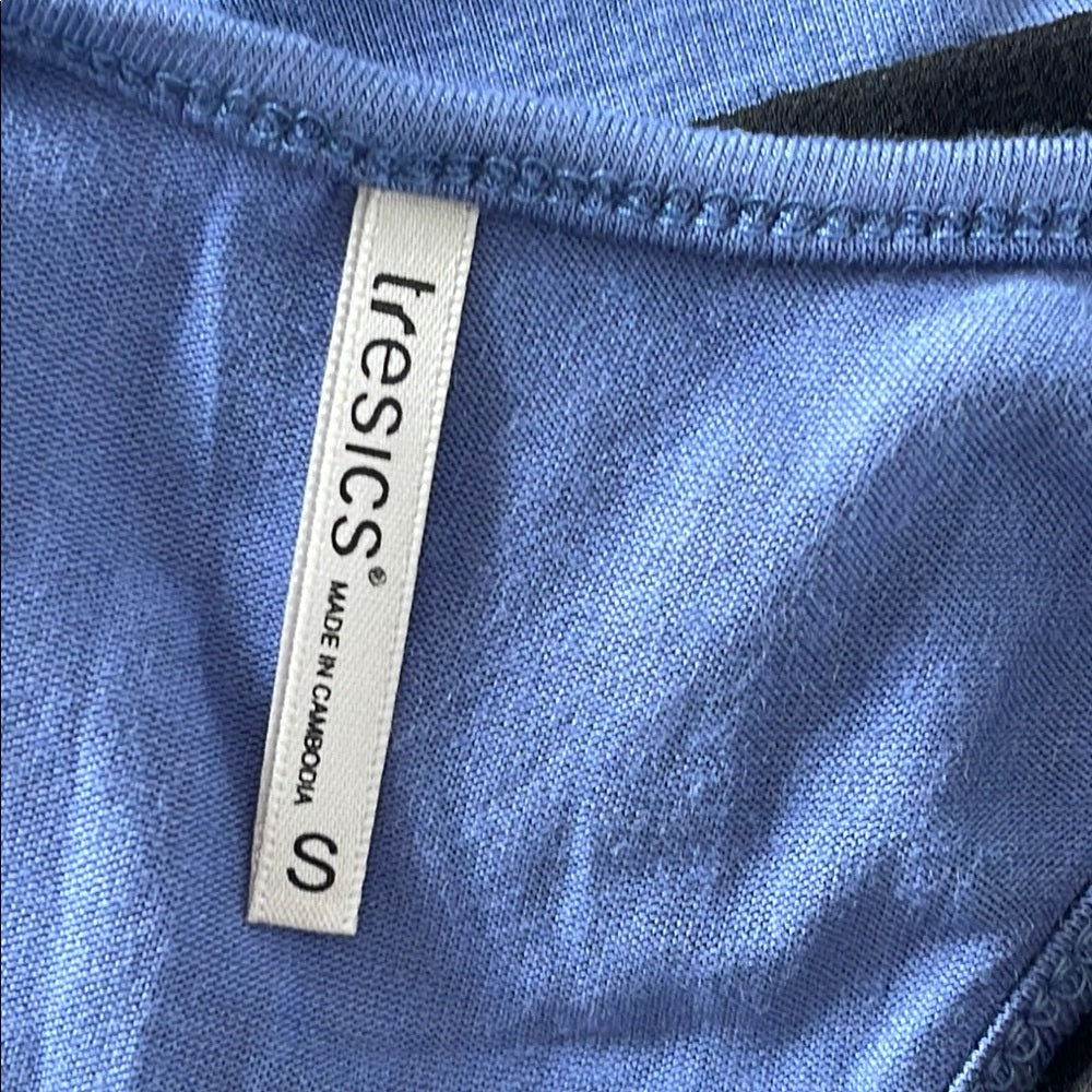 Hi- Low Blue and Black Women's Tank Top sizes S,M,L