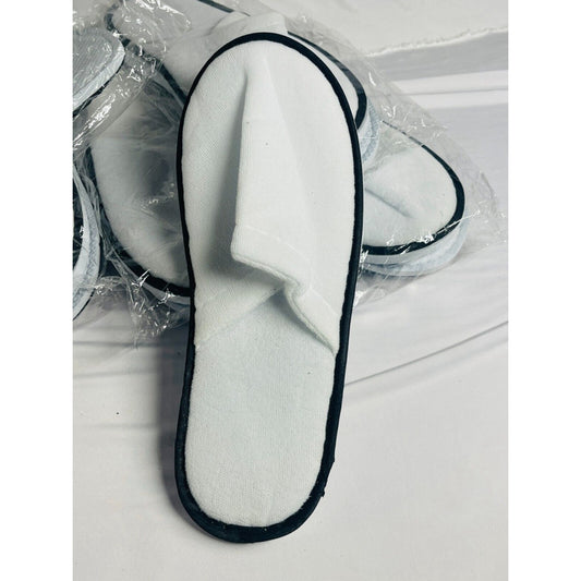 5 Pairs Disposable Slippers Non Slip Closed Toe For Spa, Bathroom, Hotel AirBnb