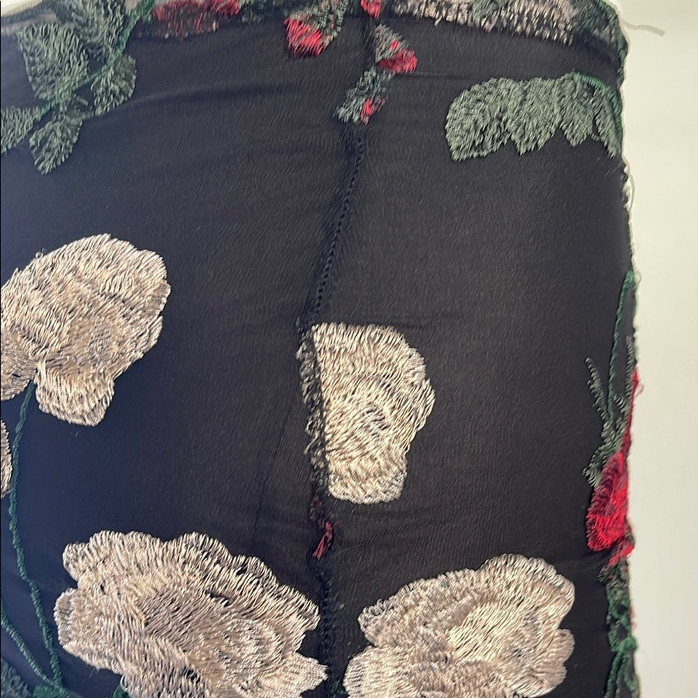 No Brand Floral Embroidered Mini Skirt used