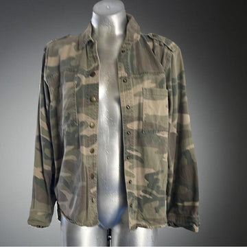 Forever 21 Camouflage Button-Up jeans Shirt-Jacket size S