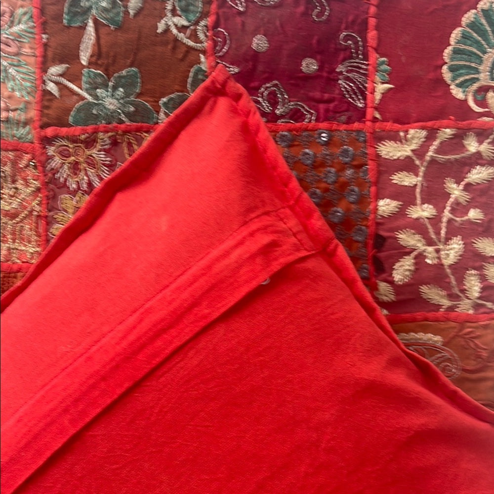 Handmade HD Buttercup Colorful Embroidered Patchwork Pillow Case - 16x16