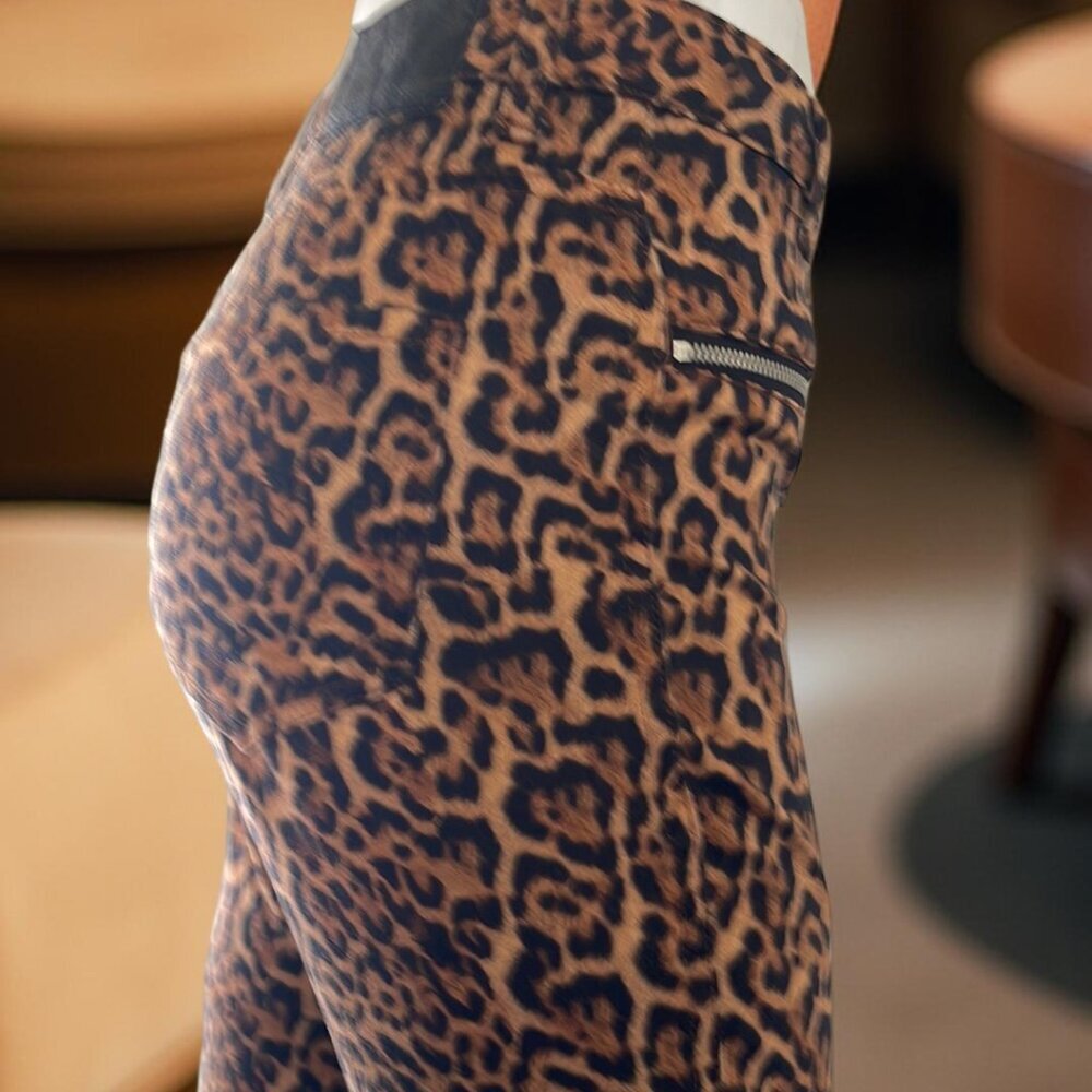 Zara Leopard Print Skinny Jeans