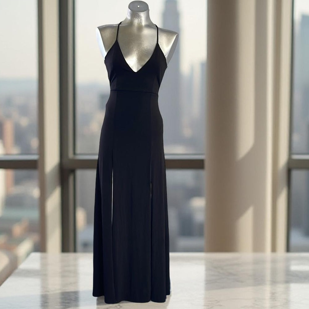 Elegant Black Halter Dress size 2 or 4