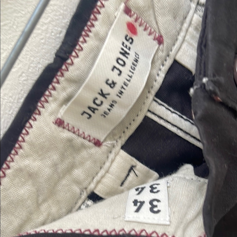 Jack Jones 420 NOOS Men's Black Pants size 34x34 NWT