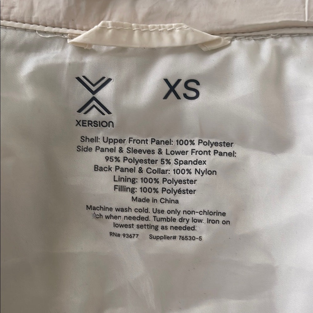 Xersion Women's Cream Quilted Jacket size XS